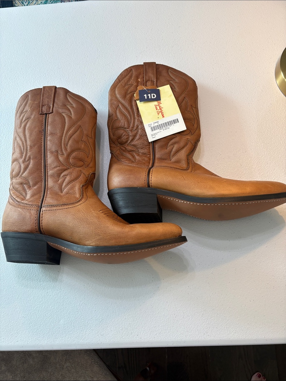 Masterson Rb8250 Leather Pull-On Western Boots Size 11 D